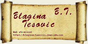 Blagina Tešović vizit kartica